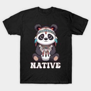 Native American Indigenous Panda T-Shirt